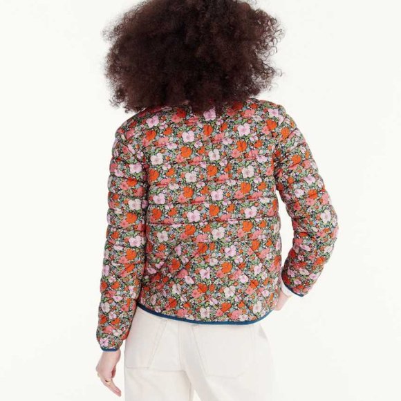New women's S J Crew quilted lady jacket in Liberty Meadow Song floral - Picture 12 of 12